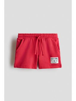 H&M - Boys Red Cotton Sweatshorts