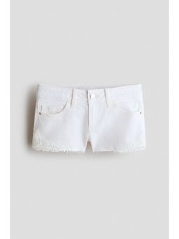 H&M - Girls White 5-Pocket Denim Shorts