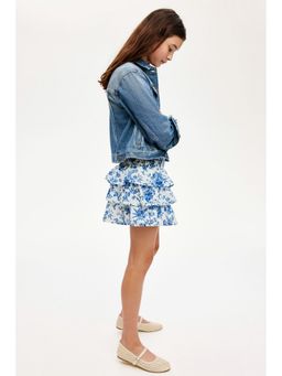 H&M - Girls White Tiered Cotton Skirt