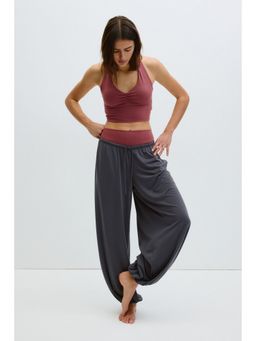H&M - Women Grey Balloon Drawstring Trousers