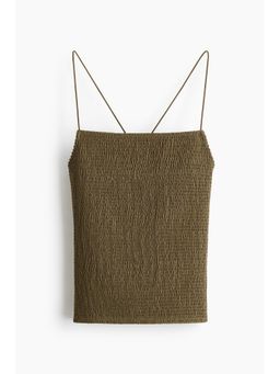 H&M - Women Green Smocked Strappy Top
