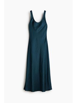 H&M - Women Turquoise Satin Slip Dress