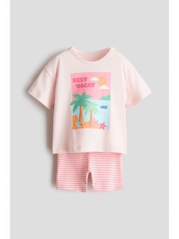 H&M - Girls Pink 2-Piece Cotton Set