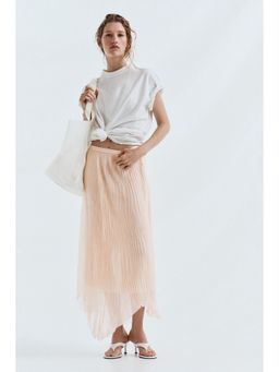 H&M - Women Pink Pliss Handkerchief Skirt