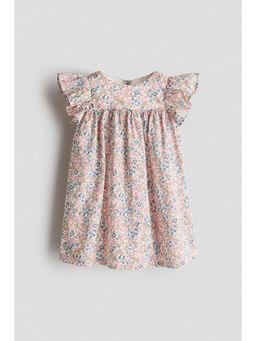 H&M - Girls Pink Printed Empire-Line Dress