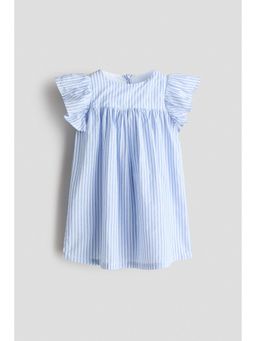 H&M - Girls White Printed Empire-Line Dress