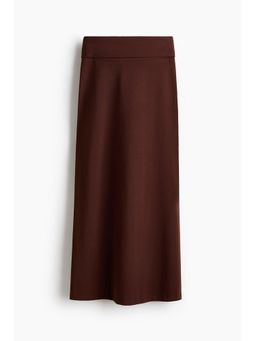 H&M - Women Brown Foldover-Waist Cotton Skirt