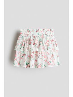 H&M - Girls White Tiered Viscose Skirt