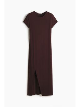 H&M - Women Brown Midi T-Shirt Dress
