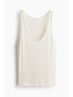 H&M - Women White Scoop-Neck Vest Top