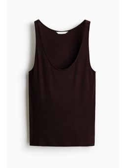 H&M - Women Brown Scoop-Neck Vest Top