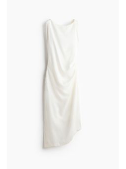 H&M - Women White Twist-Detail Twill Dress