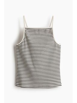 H&M - Women Black Ribbed Strappy Top