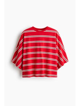 H&M - Women Red Oversized Cotton Top
