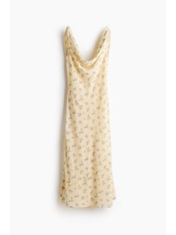 H&M - Women Yellow Cowl-Neck Tie-Strap Dress