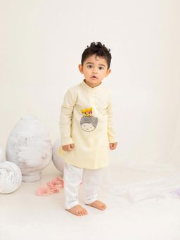 Keebee Organics - Cotton Yellow Prince Kurta with Pyjama (Set of 2)