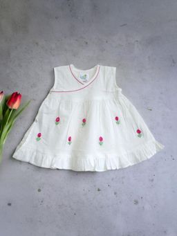 Keebee Organics - Cotton White Tulip Dress