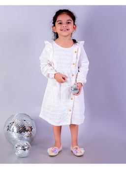 The Mom Store - Pure Bliss Off White Girls Casual Dress