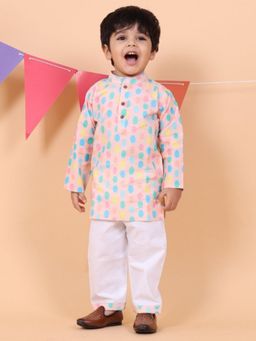 Mama & Peaches - Colorful Polka Kurta with Pyjama (Set of 2)