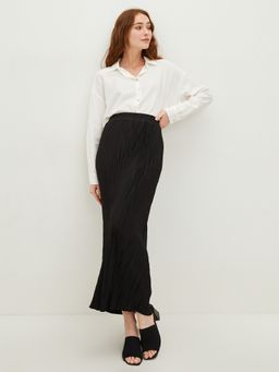 LC WAIKIKI - Elastic Waist Straight Women Pleated Skirt