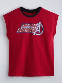 Hopscotch - Avengers Contrast Rib Cotton T-Shirt