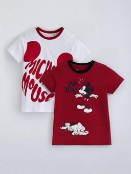 Hopscotch - Mickey Mouse Printed T-Shirts (Pack Of 2)