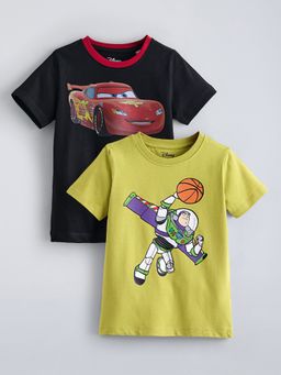 Hopscotch - Buzz And Lightning Mcqueen Cotton T-Shirts (Pack Of 2)