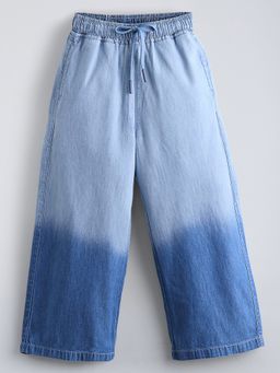 Hopscotch - Ombre Denim Wide Leg Jeans