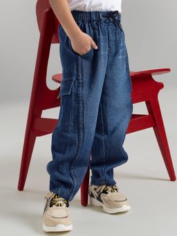 Hopscotch - Balloon Fit Denim Jeans With Side Tape