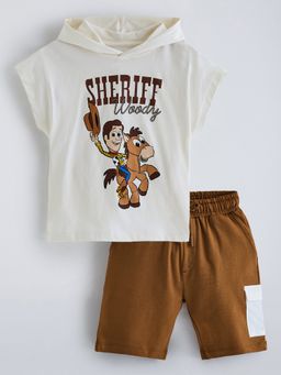 Hopscotch - Woody Hooded Cotton T-Shirt And Short