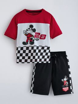 Hopscotch - Mickey Mouse Checkered Jersey Short