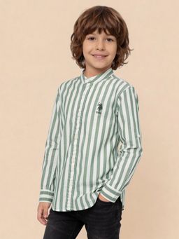 U.S. POLO ASSN. - Kids Boys Vertical Striped Regular Fit Shirt