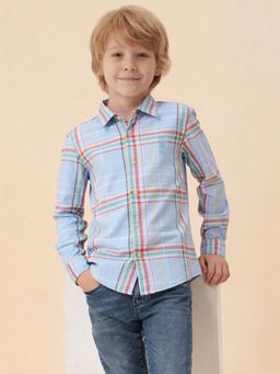 U.S. POLO ASSN. - Kids Boys Tartan Checked Oxford Shirt