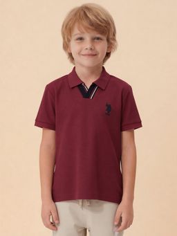 U.S. POLO ASSN. - Kids Boys Textured Regular Fit Polo Shirt