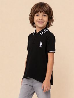 U.S. POLO ASSN. - Kids Boys Solid Regular Fit Polo Shirt