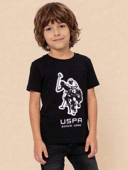 U.S. POLO ASSN. - Kids Boys Graphic Brand Printed Regular Fit T-Shirt