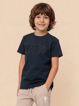 U.S. POLO ASSN. - Kids Boys Brand Embellished Regular Fit T-Shirt