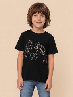 U.S. POLO ASSN. - Kids Boys Graphic Printed Regular Fit T-Shirt