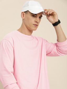 DILLINGER - Pink Solid Oversized T-Shirt