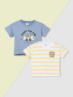 max - Boys Multi-Color Assorted T-shirts (Pack of 2)