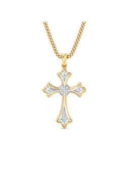 KuberBox - Vintage Cross (Christianity) Pendant 18K Gold