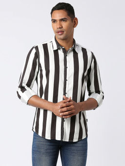 Pepe Jeans - Squad Full Sleeves Printed Stripes Casual Shirt