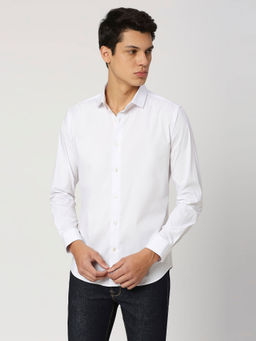 Pepe Jeans - Zorn Full Sleeves White Cotton Stretch Casual Shirt