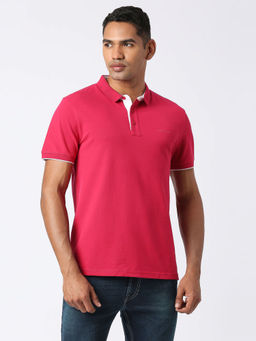 Pepe Jeans - Anton Solid Pink Stretch Polo T-Shirt