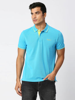 Pepe Jeans - Maxton Blue Solid Polo T-Shirt