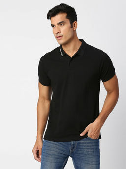 Pepe Jeans - Nexa Black Solid Polo T-Shirt