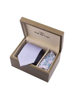 The Tie Hub - Purple Necktie with Pocket Square Combo Set