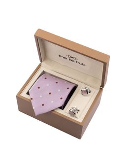The Tie Hub - Lavender Necktie with Cufflink Combo Set