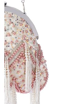 A Clutch Story - Moon Pearl Tassel Handembroidered Potli