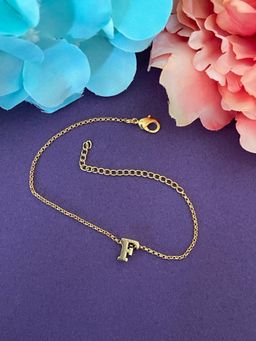 Digital Dress Room - Letter F Name Bracelet Rakhi